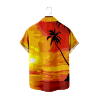 Ljetni crtani uzorak tiskana majica za muškarce Ljetna plaža kratka rukava Ležerna havajska majica,
