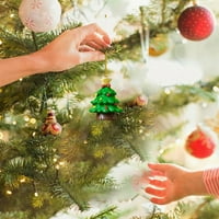 Božićni privjesak - Svečano drvo, životinjski i snjegovinski dizajni - zamršeni detalji - Žive boje