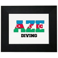 Azerbejdžan Ronjenje - Olimpijske igre - Rio - Oznaka Uramljena print Poster zid ili opcije stanice