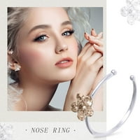 Nos nakit za prstenje za nos obruči C-u obliku čipke za nosače nosa prsten za nos lažni nosači nos pirsingi