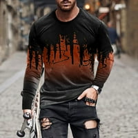 Kakina s Ljetne košulje za muškarce Clearence Muškarci Casual Okrugli vrat 3D digitalni print Pulover fitness sportski rukavi majica