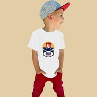 Nezavisnosti Dnevne majice Toddler Boys Girls Short rukav Pismo Ispisuje 4. srpnja Košulja Bijela 130