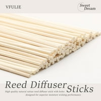 Reed difuzor štapići, prirodni rattan drva za drvo Esencijalno ulje Aroma difuzor palice za punjenje