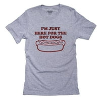 Kuhanje - upravo ovdje za hot doge - smiješna muška siva majica