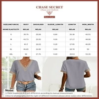Chase Secret Casual V Vrući za žene za žene MESH kratkih rukava Ogranična labava bluza Petite