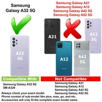 Vibecover tanak futrola kompatibilna za Samsung Galaxy A 5G, ukupni pokrov za zaštitu od TPU, retro