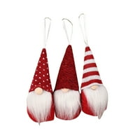 Clearsance YoHome Božićni bez lica Gnome Santa Ornament Set Xmas Tree Viseći ukras lutke za kućni privjesci