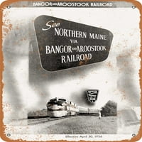 Metalni znak - Bangor i Aroostook pruga - Vintage Rusty Look