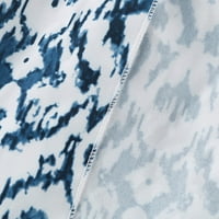 Haljine za žensko čišćenje Žene Ležerne prilike tiskani V-izrez Zip kratki rukav obložen velikim dugim