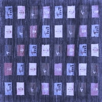 Ahgly Company u zatvorenom kvadratu Sažetak plave suvremene prostirke, 8 'kvadrat