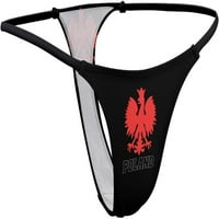 Awesome Eagle Crest Poljska zastava Ženski seksi G-string niski tegopci za hipster donje rublje Theng