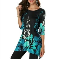 Telisoe ženska modna polovica rukav cvjetni otisnuta ženska bluza casual top