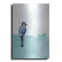 Luxe Metal Art 'Bird na plavom' za sedam stabala dizajna, metalna zida Art, 16 x24