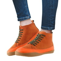 Ketyyh-Chn Ženske čizme Zapadne kaubojske čizme modne cipele na petu - visoke kravlje cipele narančasto,