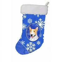 Carolines Treasures Bull Terrier zimski pahulji za božićne čarape