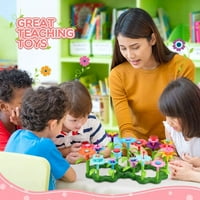 Pokloni za godišnje djevojke, cvjetne bašte Građevinske igračke postavljene za mališane, stambene predškolske aktivnosti i vrtlarstvo Pretvaranje playset, slaganje za starost 3+ male djece