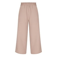 GUZOM Duksevi za žene - Ljeto sa džepovima Široke pantalone za noge Pink veličine XL