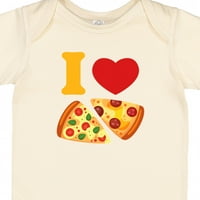 Inktastic volim pizza poklon baby boy ili baby girl bodysuit