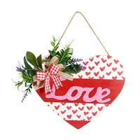 Srčani drveni zidni ukras srca zidni plak Dekor drveta Valentini Viseći znak Love Plaketa za Valentinovo