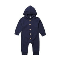 Dojenčad za djecu Dječak zimska topla pamučna kapuljača ROMPER TUMPINAT odjeća