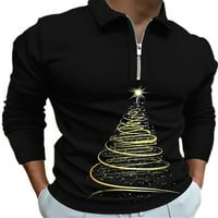 Capreze muns xmas polo majica rever vrat božićni vrhovi bluza s dugim rukavima isključite košulje sa