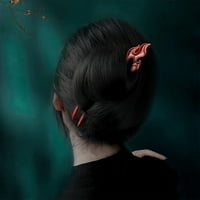Retro U-Oblik kineske štapiće za kosu Ljubav poput vatrene ružino drvo vilice za kosu Updo Chignon Pins