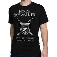 Kuća Skywalker Jedna ruka donosi ravnotežu muških majica-muških malih