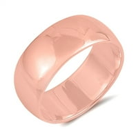 Vaš stil Rose Gold-Tone Comfort FIT prsten. Sterling Silver Band nakit ženske veličine 10
