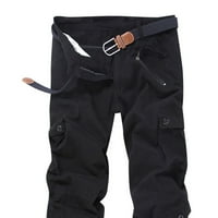 Duge pantalone za muškarce Muška labava multi-džepna opterećena kombinezona na otvorenom casual pantalone