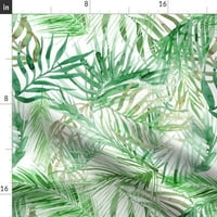 Plišani minky baca, 50 70 - tropska akvarel palma napušta zeleni ljetni botaničkim printom modernim