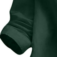 Plus size za žene kaputi za oblikovanje žena pamučna posteljina čvrsta majica dugih rukava dugme za