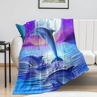Fantasy Dolphin bacajte pokriveni mekani veliki dupini pokrivač za djevojčice tinejdžeri odrasli Pokloni