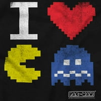Pikselizirana retro igra I Heart Pacman V-izrez T MUŠKE ŽENE BRISKO BRANDI M