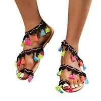 Sandale Žene Udobne klipe modne proljeće i ljetne sandale Ravne postavljene nožne prste i lagani klizanje