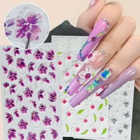 Dianhelloya reljefne naljepnice za nokte modni cvjetni list uzorak DIY nail art 5D naljepnica za prijenos