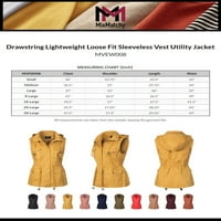 Mixmatchy ženska maraka lagana labava fit monseless prslučka komunalna jakna