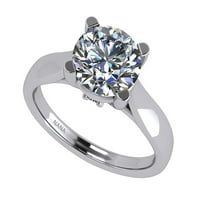 4.00ct okrugli rez Lucita Solitaire Simulirani dijamantni zaručni prsten 14k zlato - veličina 9.5