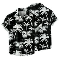 Muška majica Ležerne prilike modernog labavog fit havajskih ljetnih kratkih rukava od tiskanog na plaži