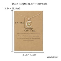 Vintage ogrlice Lanci Žene Twelve mjesec Moon oblik Privjesak ogrlica Moon Star Privjesak papir Kartu
