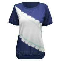 Yuwull prevelike majice za žene, ljetne majice za vježbanje za žene okrugli vrat kratki rukav majica