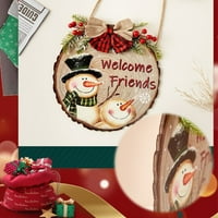 Okrugla ulazna vrata Dobrodošli znak za božićni sezonski okrugli ukrasni znak ukrasni viseći ukrasi