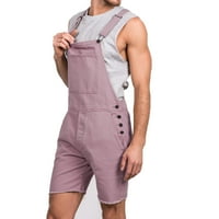 Dellytop muški džepovi u boji BIB kombinezon za romske kratke hlače ružičaste l
