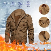 Muška povremena jakna za praćenje zimske kapuljače velike veličine Muli-džepovi postavljaju se na vanjskom