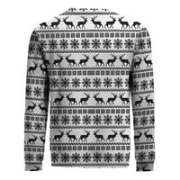 Muške majice Zimski božićno hladsko stilski print Dugih rukava, Ležerne prilike za zabavu Hoodies