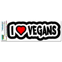Ljubav Heart Vegans Mag-Neato's Auto hladnjak magnet