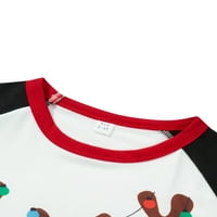 Eyicmarn božićne pidžame za obitelj, majica s dugim rukavima zapis za ispis + plaćene hlače
