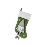 Božićni ukrasi lanene liste bez lica Božićni pokloni Božićne čarape poklon torba