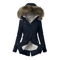 Ženske jakne Daily Plus size Zimska rever ovratnik dugih rukava Vintage Debeli podstavljeni gornji kaputi