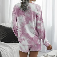 Ženski setovi Outfits Comfy Print Tops Hlače odijelo ružičasto xxl