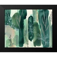 Horn, Laura Crni moderni uokvireni muzej umjetnički print pod nazivom - Skrivena šuma